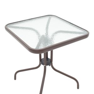 130 000085 3 6 Obbi-Watson pakoworld dining table set of 3 brown metal-pe rattan60x60x70cmOutdoor furniture > Garden food table