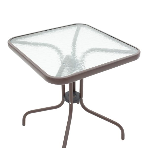 130 000085 3 6 Obbi-Watson pakoworld dining table set of 3 brown metal-pe rattan60x60x70cmOutdoor furniture > Garden food table