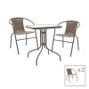 130 000085 9 Table Vergo pakoworld black metal D60x70cmOutdoor furniture > Garden dining sets