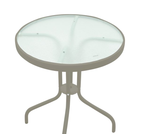 130 000088 2 11 Watson pakoworld table metal champagne-glass D60x70cmOutdoor furniture > Garden dining sets