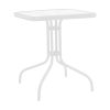 130 000089 5 Table Vergo pakoworld white metal D60x70cmOutdoor furniture > Garden dining sets