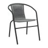 130 000090 8 Crossie chair pakoworld pp in dark grey shade 38x46.5x82cmOutdoor furniture > Garden chair