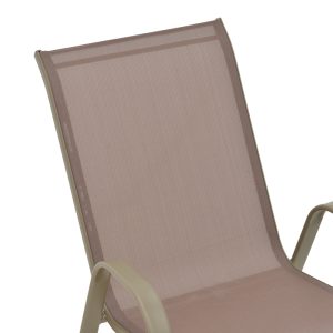 130 000091 4 5 Armchair Calan pakoworld metal champagne 55x75x90cmOutdoor furniture > Garden armchairs