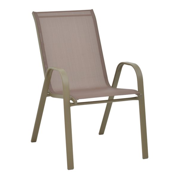 130 000091 8 Armchair Calan pakoworld metal champagne 55x75x90cmOutdoor furniture > Garden armchairs
