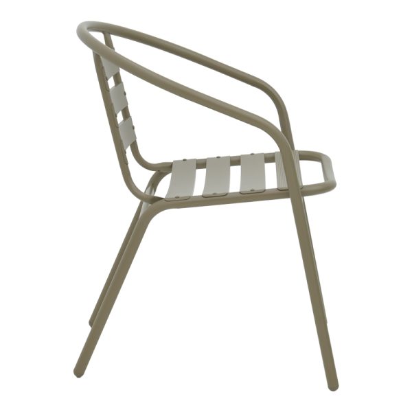 130 000092 2 7 Chair Tade pakoworld metal in champagne color 54x62x74cmOutdoor furniture > Garden armchairs