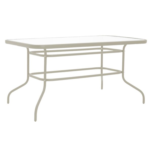 130 000093 6 Valor pakoworld table metal champagne-glass 110x60x70cmOutdoor furniture > Garden dining sets