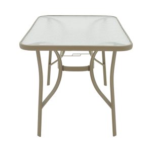 130 000097 2 7 Ensure pakoworld table metal champagne-glass 140x80x70cmOutdoor furniture > Garden dining sets