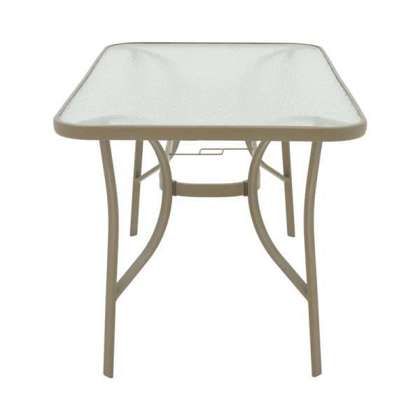 130 000097 2 7 Ensure pakoworld table metal champagne-glass 140x80x70cmOutdoor furniture > Garden dining sets