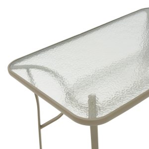 130 000097 3 7 Ensure pakoworld table metal champagne-glass 140x80x70cmOutdoor furniture > Garden dining sets