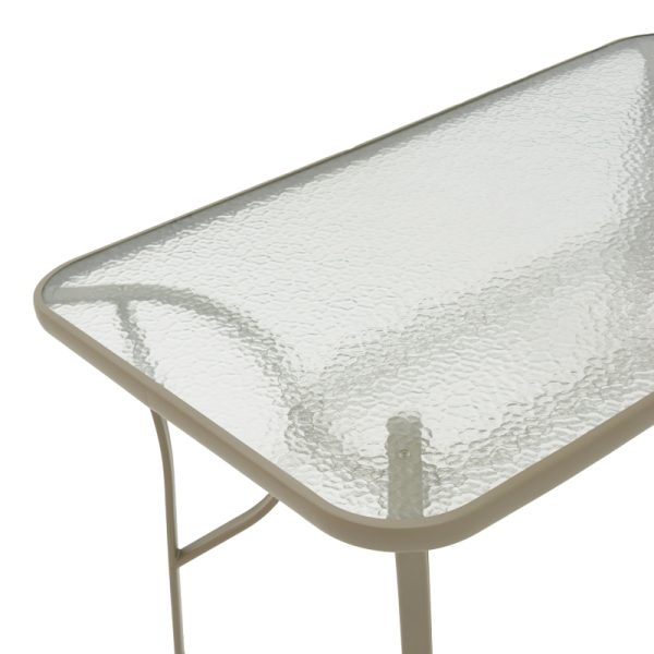 130 000097 3 7 Ensure pakoworld table metal champagne-glass 140x80x70cmOutdoor furniture > Garden dining sets