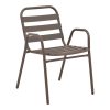 130 000099 12 Obbi pakoworld armchair in black metal-pe gray color 54x56x73cmOutdoor furniture > Garden armchairs