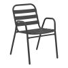 130 000101 9 Aluminum chair Norture pakoworld stackable white frame-natural rattan 45x63x82cmOutdoor furniture > Garden chair