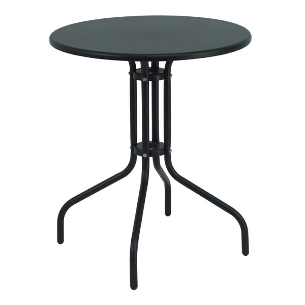 130 000102 9 Table Vergo pakoworld dark grey metal D60x70cmOutdoor furniture > Garden dining sets