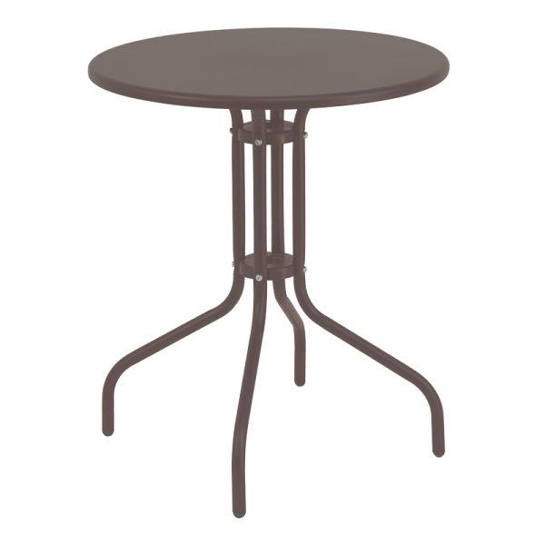 130 000104 9 Table Vergo pakoworld brown metal D60x70cmOutdoor furniture > Garden dining sets