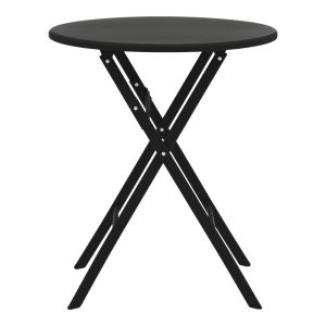 130 000111 2 10 Table Albero pakoworld dark grey color metal D60x70cmOutdoor furniture > Garden dining sets