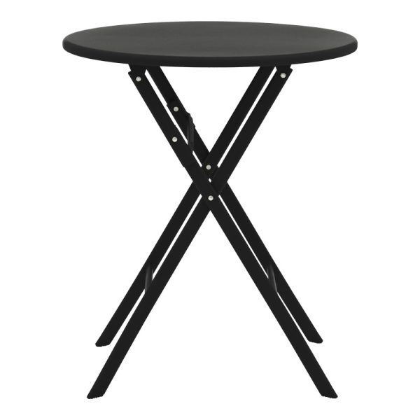 130 000111 2 10 Table Albero pakoworld dark grey color metal D60x70cmOutdoor furniture > Garden dining sets