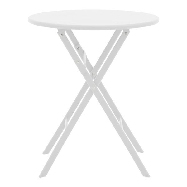 130 000112 2 5 Table Albero pakoworld white color metal D60x70cmOutdoor furniture > Garden dining sets