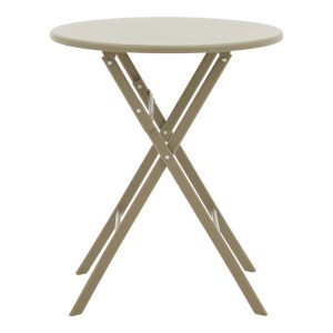 130 000113 2 4 Table Albero pakoworld champagne color metal D60x70cmOutdoor furniture > Garden dining sets