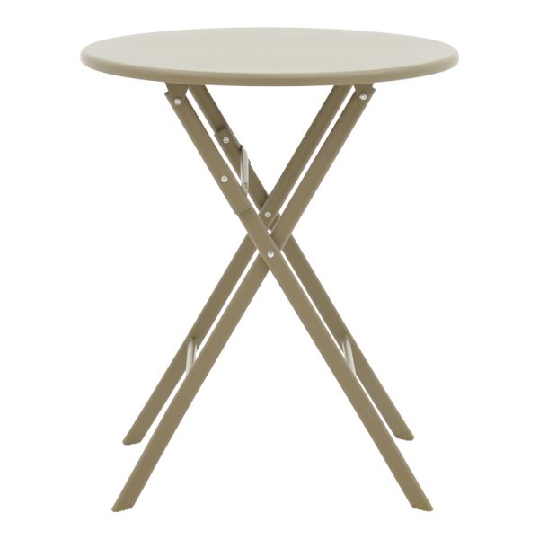 130 000113 2 4 Table Albero pakoworld champagne color metal D60x70cmOutdoor furniture > Garden dining sets