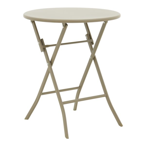 130 000113 6 Table Albero pakoworld champagne color metal D60x70cmOutdoor furniture > Garden dining sets
