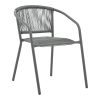 130 000114 8 Aluminum-pe rattan chair Agus pakoworld stackable in brown shade 55x63x77cmOutdoor furniture > Garden chair