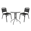 130 000117 7 Ankara armchair pakoworld stackable pp cappuccino shade with beige rattan 57x48x80cmOutdoor furniture > Garden armchairs