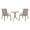 130 000122 6 Vergo-Calan pakoworld dining table white metal Φ60x70cmOutdoor furniture > Garden food table