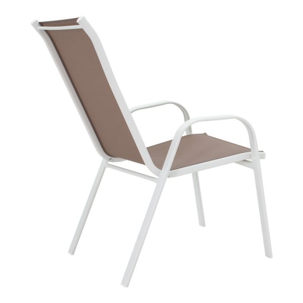130 000126 2 2 Watson-Calan dining table pakoworld white metal-glass 70x70x70cmOutdoor furniture > Garden food table