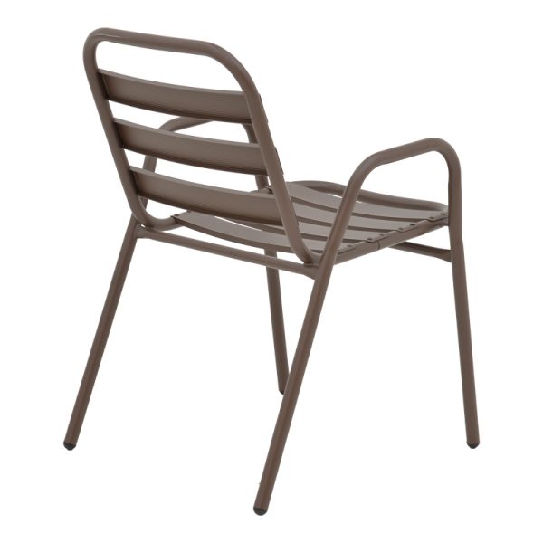 130 000128 2 2 Dining table Watson-Sussie pakoworld metal brown-glass 70x70x70cmOutdoor furniture > Garden food table
