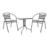 130 000134 5 Dining table Ensure-Calan pakoworld metal-glass in champagne color 140x80x70cmOutdoor furniture > Garden food table