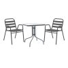 130 000135 5 Dining table Ensure-Obbi pakoworld 5pcs metal in brown shade 140x80x70cmOutdoor furniture > Garden food table