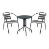 130 000138 1 Vergo-Sussie pakoworld dining table black metal Φ60x70cmOutdoor furniture > Garden food table