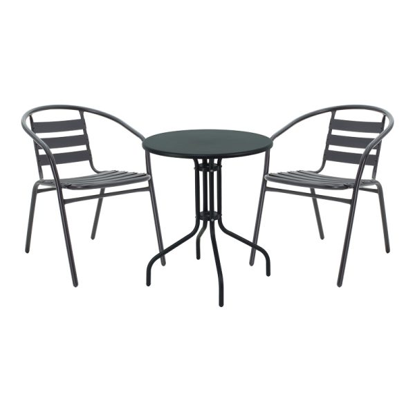 130 000138 1 Vergo-Tade pakoworld dining table black metal Φ60x70cmOutdoor furniture > Garden food table