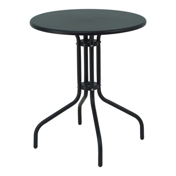 130 000138 4 1 Vergo-Tade pakoworld dining table black metal Φ60x70cmOutdoor furniture > Garden food table