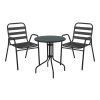 130 000139 1 Dining table Ensure-Calan pakoworld metal-glass in champagne color 140x80x70cmOutdoor furniture > Garden food table