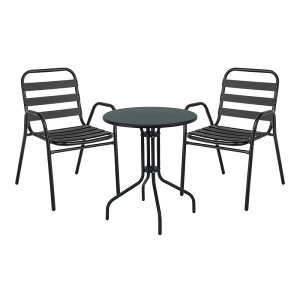 130 000139 1 Vergo-Sussie pakoworld dining table black metal Φ60x70cmOutdoor furniture > Garden food table