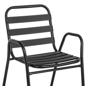 130 000139 2 1 Vergo-Sussie pakoworld dining table black metal Φ60x70cmOutdoor furniture > Garden food table