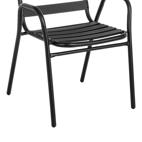 130 000139 3 1 Vergo-Sussie pakoworld dining table black metal Φ60x70cmOutdoor furniture > Garden food table