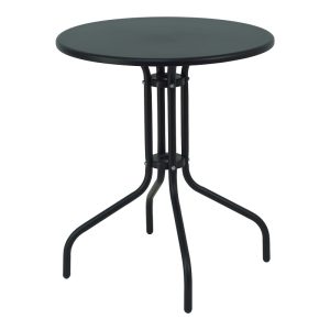 130 000139 4 1 Vergo-Sussie pakoworld dining table black metal Φ60x70cmOutdoor furniture > Garden food table