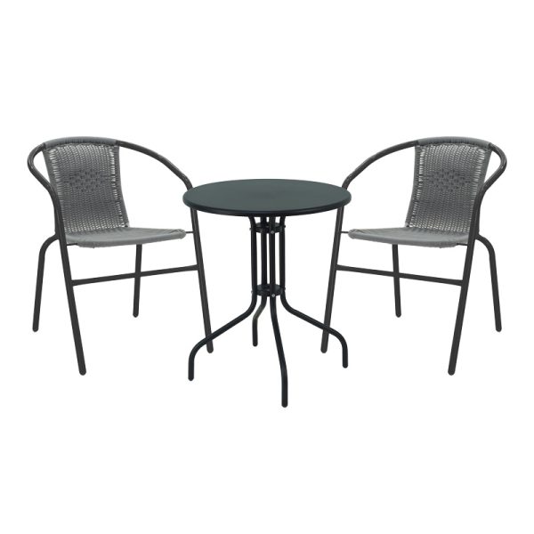 130 000140 1 Vergo-Obbi pakoworld dining table black metal Φ60x70cmOutdoor furniture > Garden food table