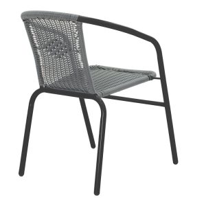 130 000140 2 1 Vergo-Obbi pakoworld dining table black metal Φ60x70cmOutdoor furniture > Garden food table