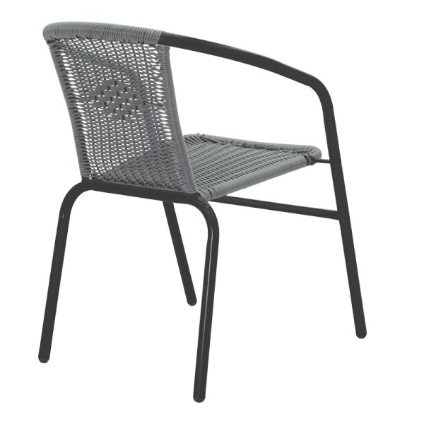 130 000140 2 1 Vergo-Obbi pakoworld dining table black metal Φ60x70cmOutdoor furniture > Garden food table