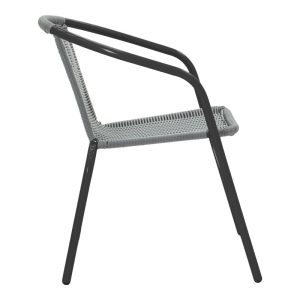 130 000140 3 1 Vergo-Obbi pakoworld dining table black metal Φ60x70cmOutdoor furniture > Garden food table