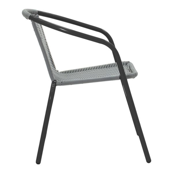 130 000140 3 1 Vergo-Obbi pakoworld dining table black metal Φ60x70cmOutdoor furniture > Garden food table