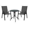 130 000141 1 Watson-Calan dining table pakoworld white metal-glass 70x70x70cmOutdoor furniture > Garden food table