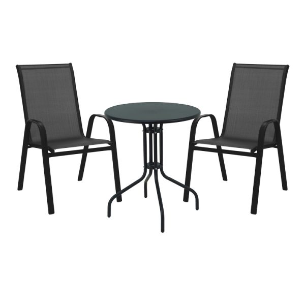 130 000141 1 Vergo-Calan pakoworld dining table black metal Φ60x70cmOutdoor furniture > Garden food table