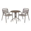 130 000145 1 Watson-Sussie pakoworld dining table, brown metal and glass, Φ60x70cmOutdoor furniture > Garden food table
