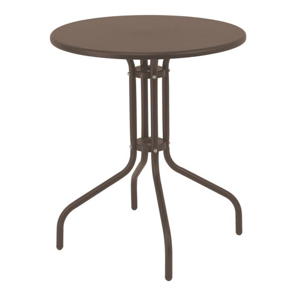 130 000147 4 2 Vergo-Calan pakoworld dining table brown metal Φ60x70cmOutdoor furniture > Garden food table