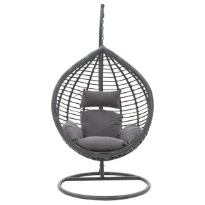 131 000006 2 9 Nadim pakoworld swing hanging metal-pe-cushion grayOutdoor furniture > Gardens swings