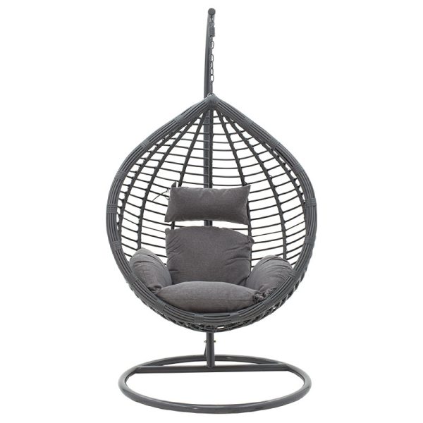 131 000006 2 9 Nadim pakoworld swing hanging metal-pe-cushion grayOutdoor furniture > Gardens swings